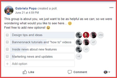 Facebook Group Polls