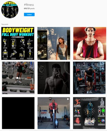 fitness hashtags for Instagram