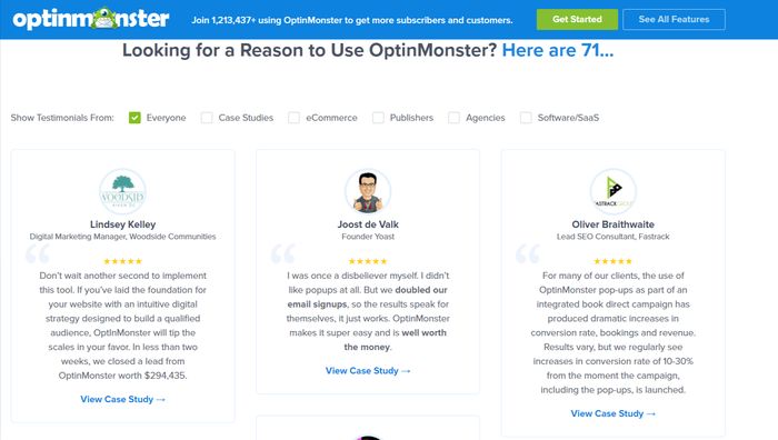 OptinMonster customer review