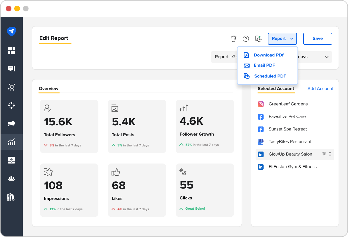 Shareable Analytics Reports