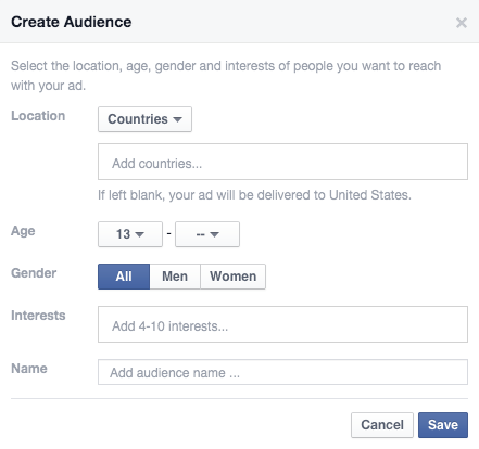 Create new Audience