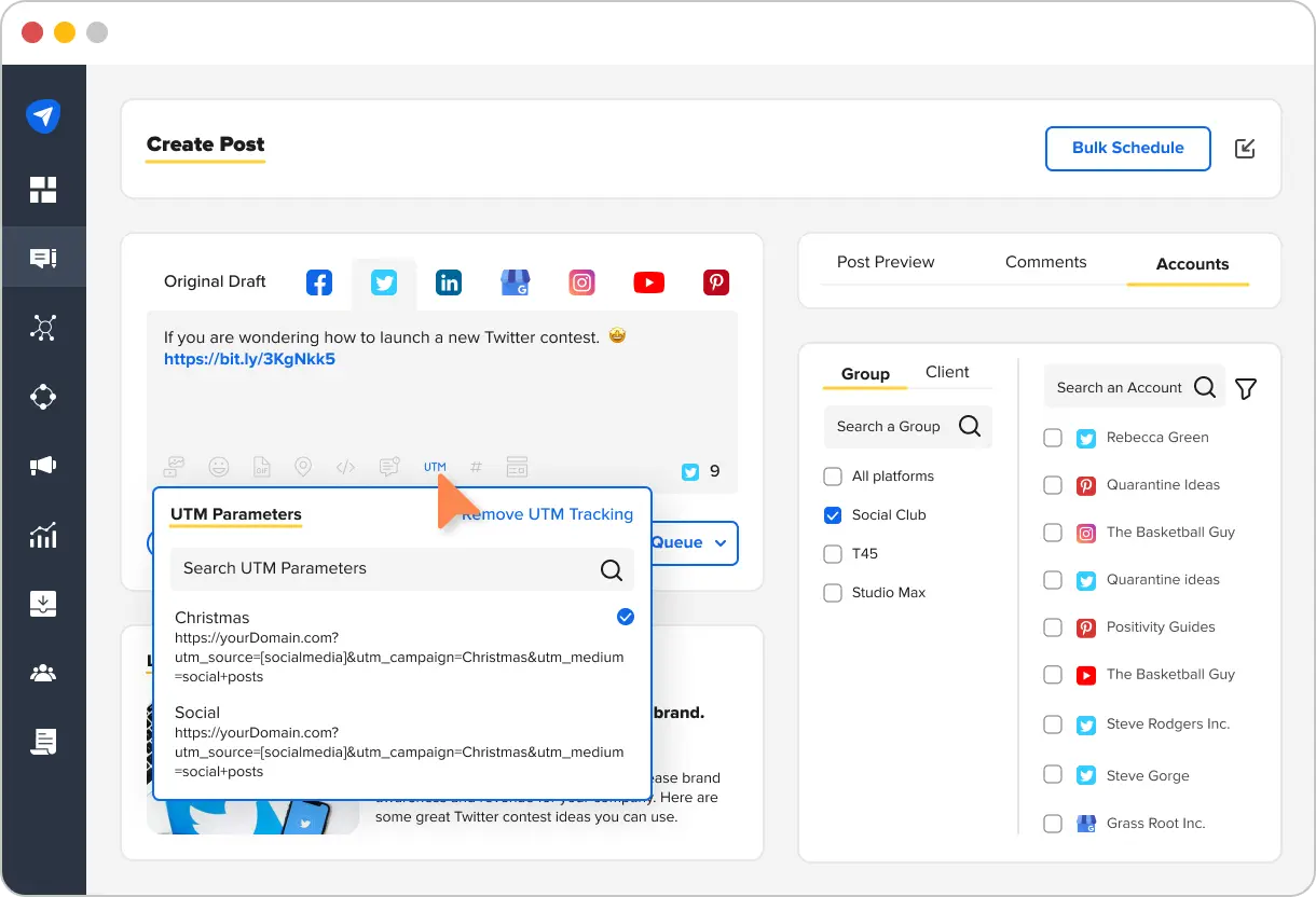 customize UTM parameters