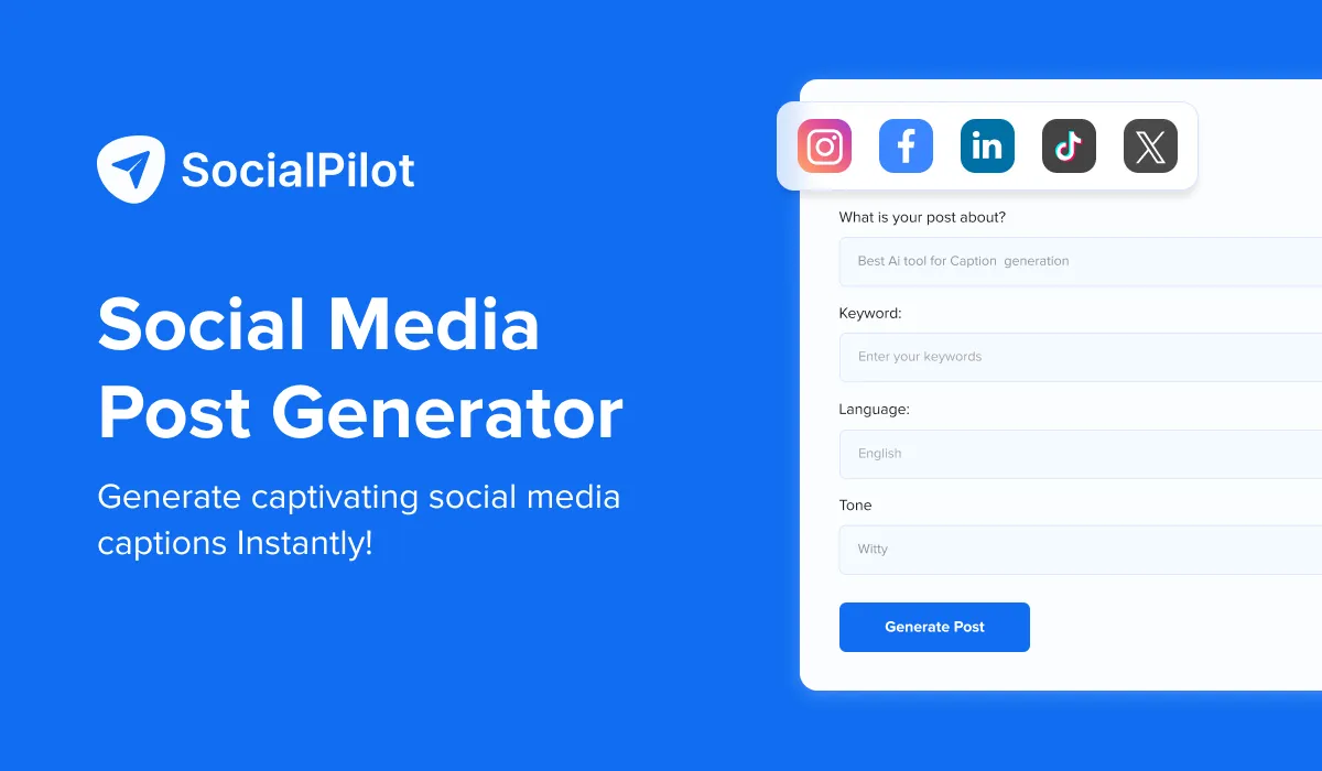 Free AI Social Media Post Generator