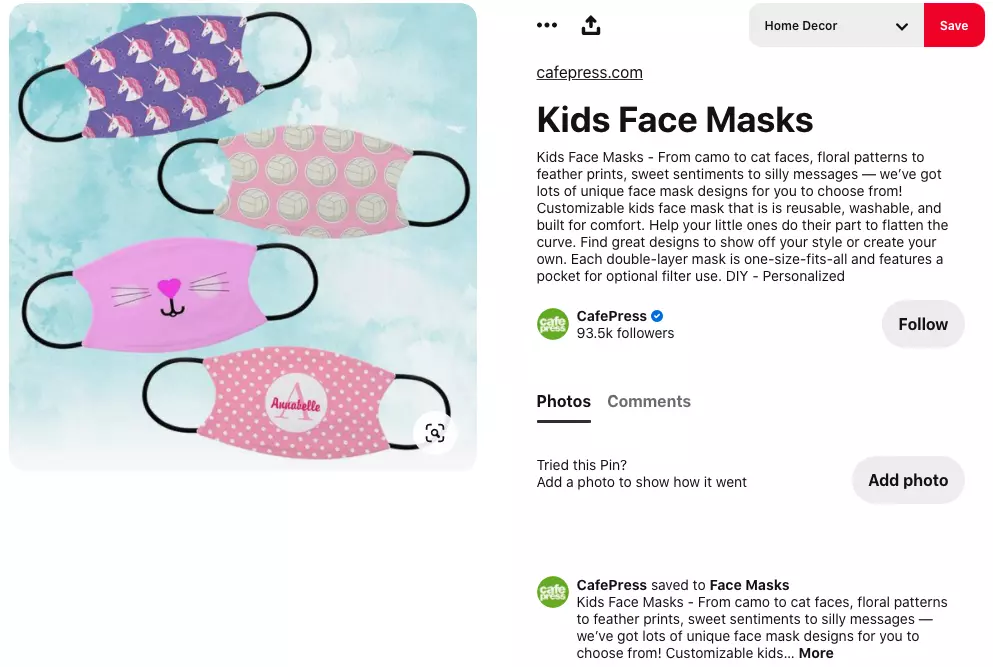 Kids Face Masks