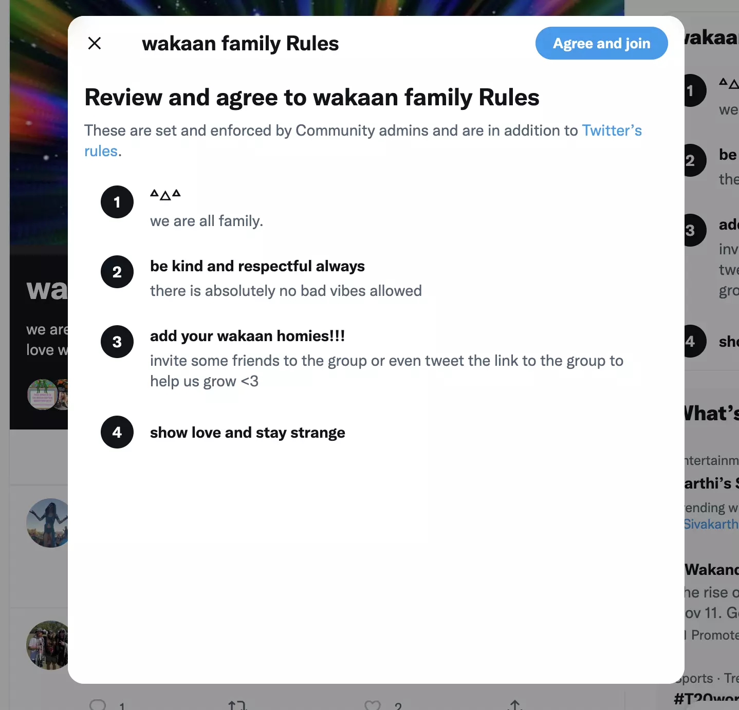 wakaan family rules